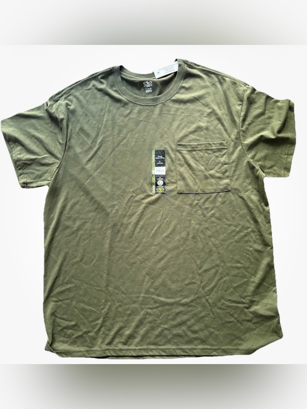 Athletic Works Men's Short Sleeve Soft T-Shirt Smoky Olive Size XL (46-48)